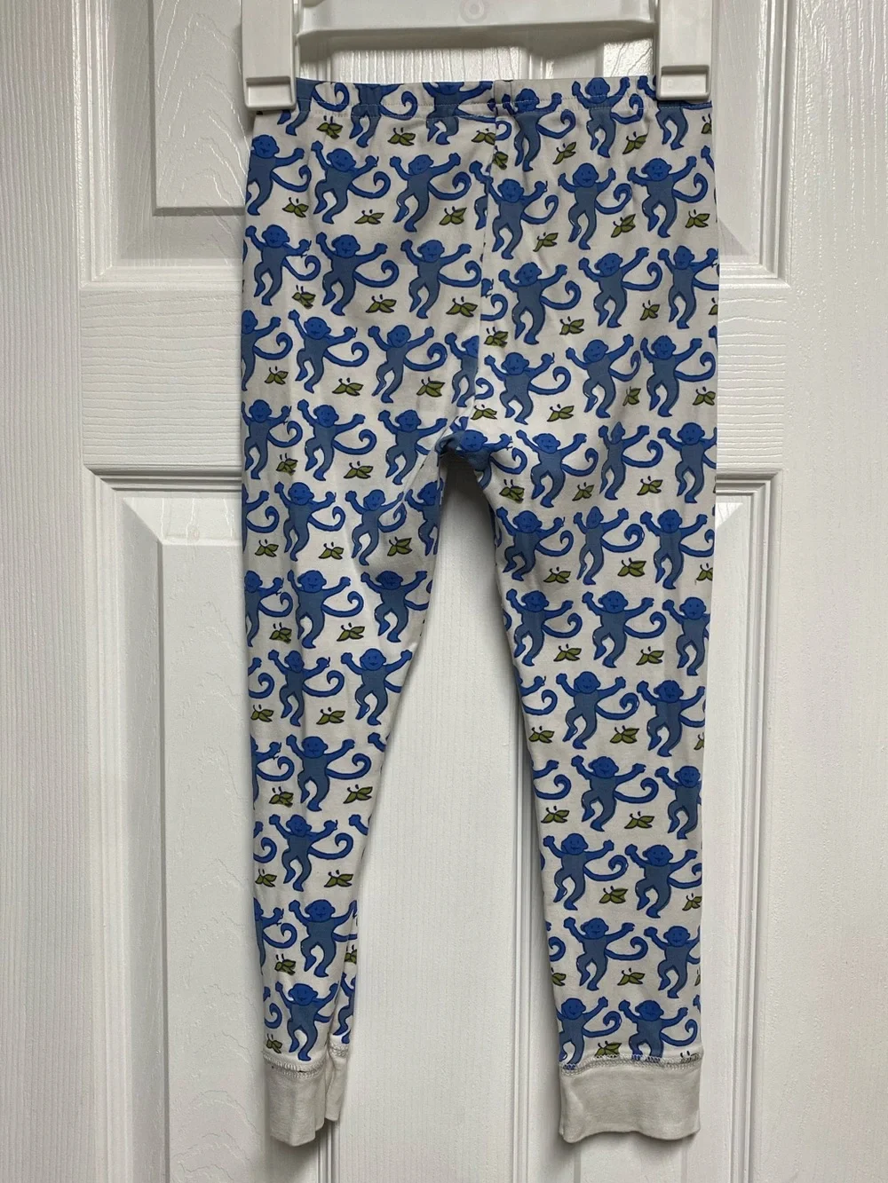 Roller rabbit kids blue monkey pajama pants 100% Pima cotton bottoms 6 years