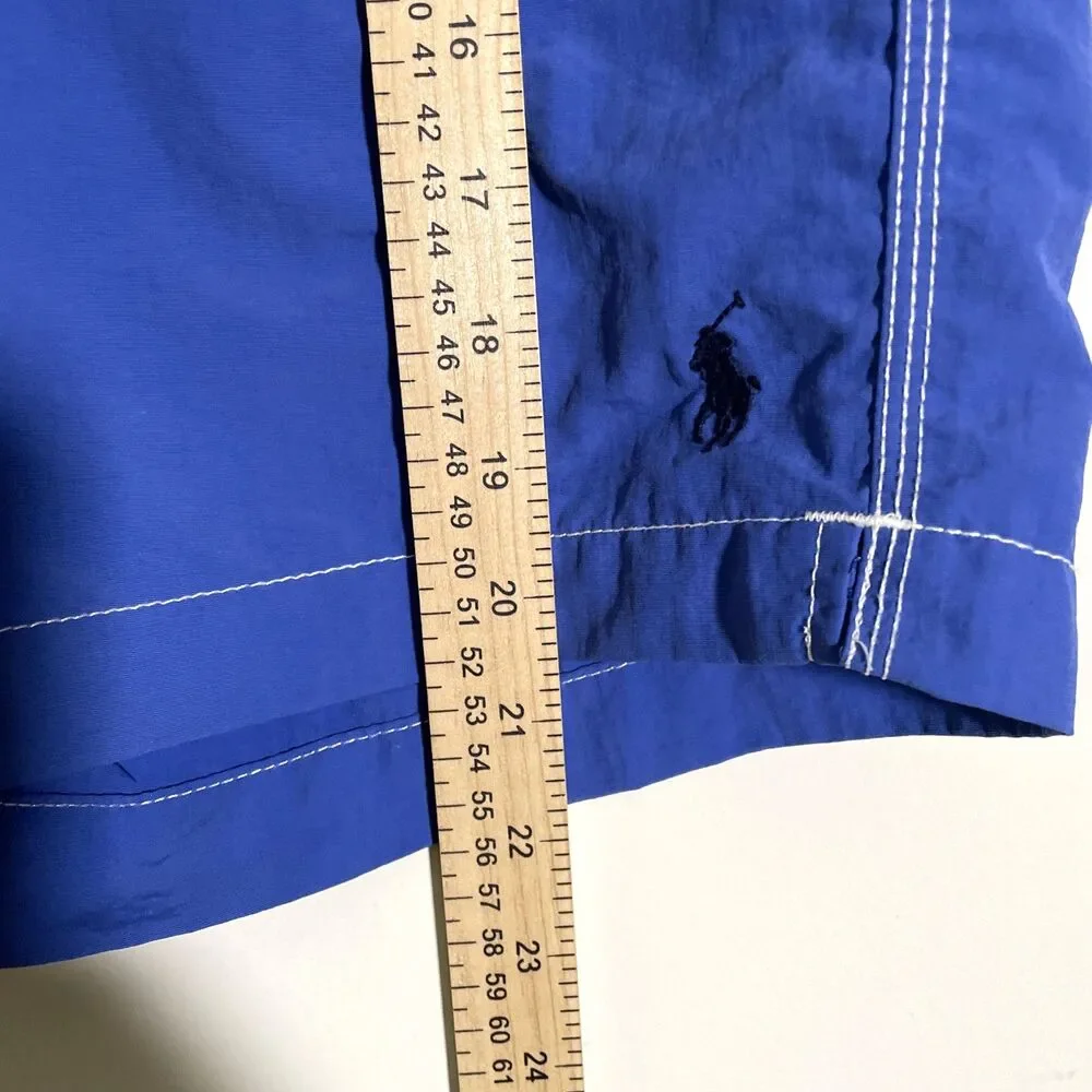 Polo Ralph Lauren Men's Swim Trunks Sz Medium Blue Board Shorts Pony Logo Cargo