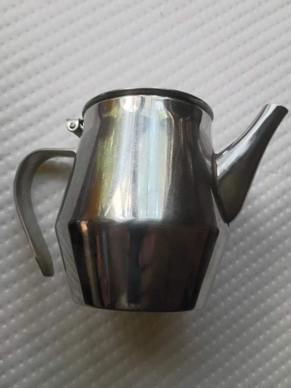 Stainless Steel Personal Tea Pot Coffee Server Diner Style Flip Top Lid 18/8