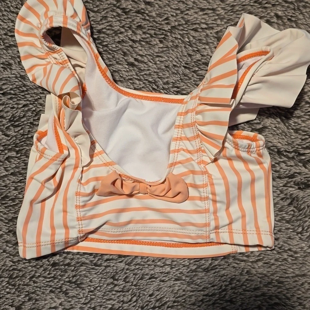 RuffleButts Striped Top Swim Top 6