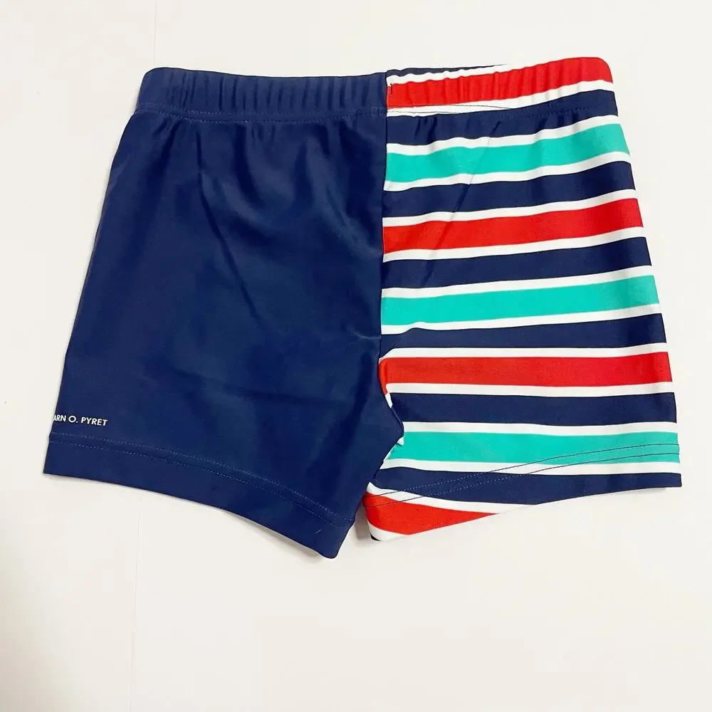 New! Polarn O. Pyret Blue Striped Swim Shorts
