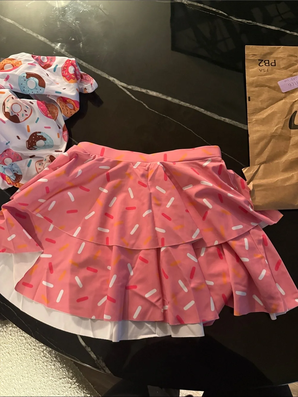 Pink Sprinkle Kids Swim Bottoms