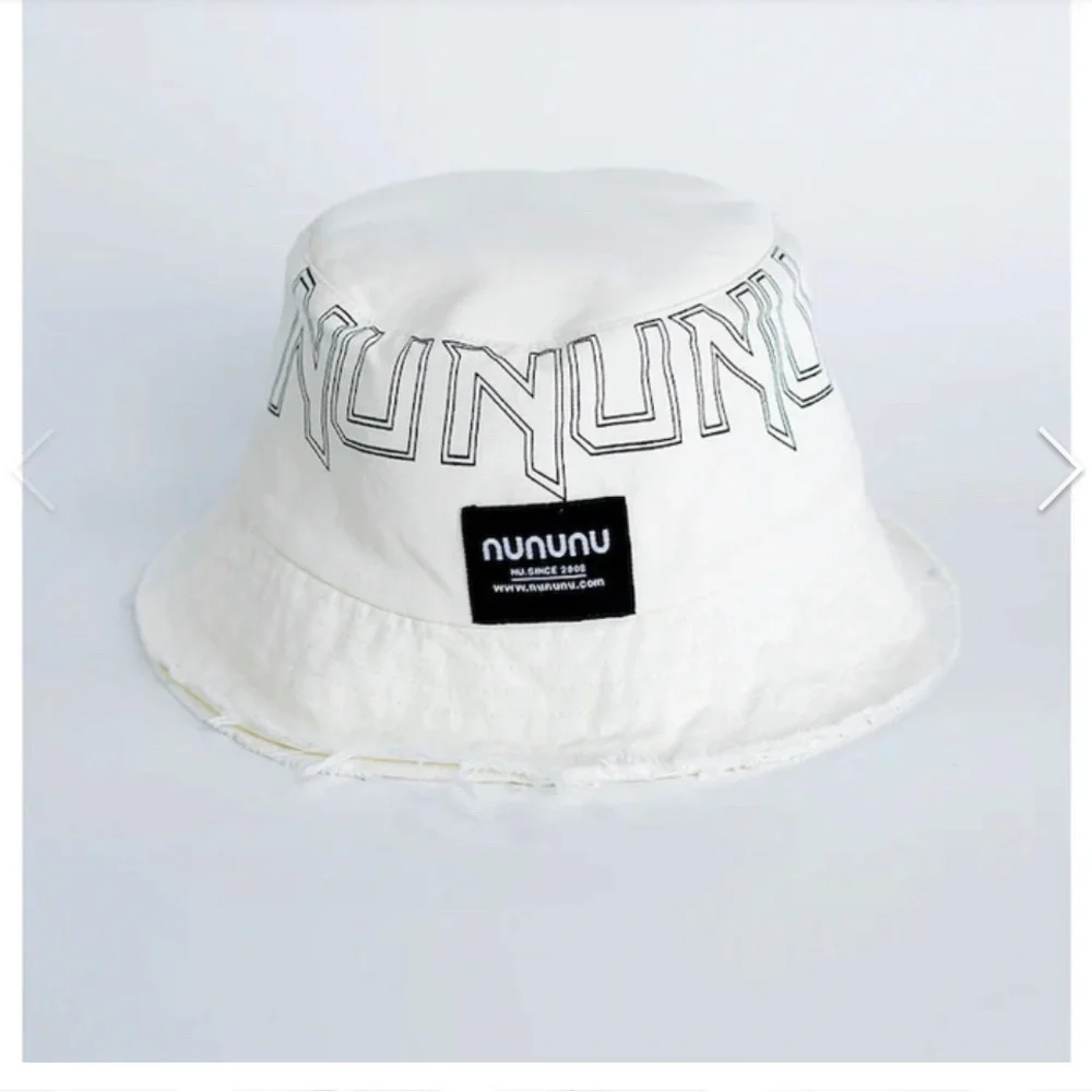White Bucket Hat with Logo