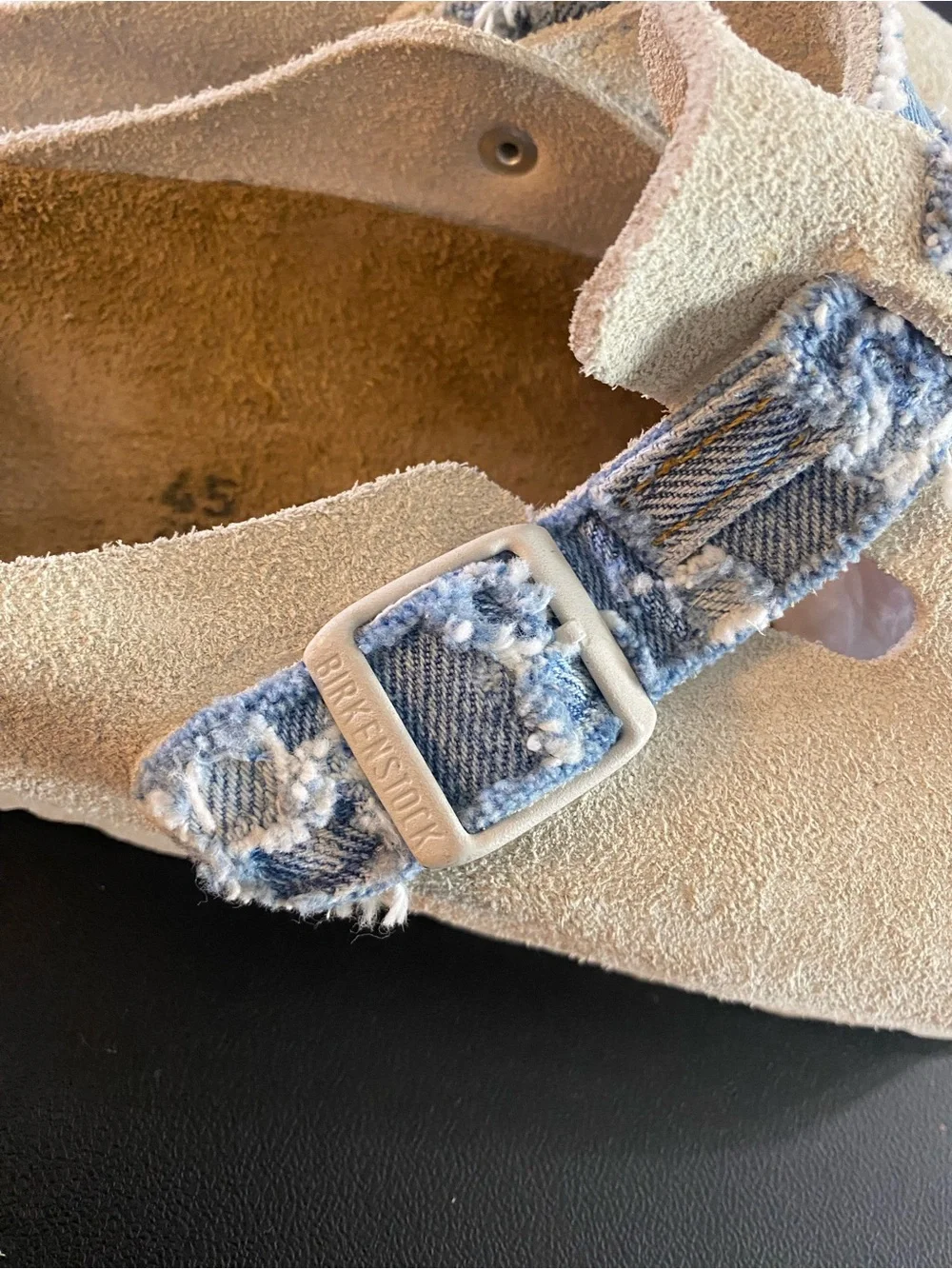 Birkenstock x Stussy Boston Clogs Men’s 45 12 Limited Ed Off White & Denim