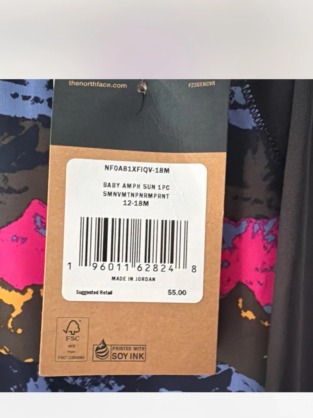 The North Face Kids Long-Sleeve One-Piece Rashguard - Black, Pink, Blue, Gold