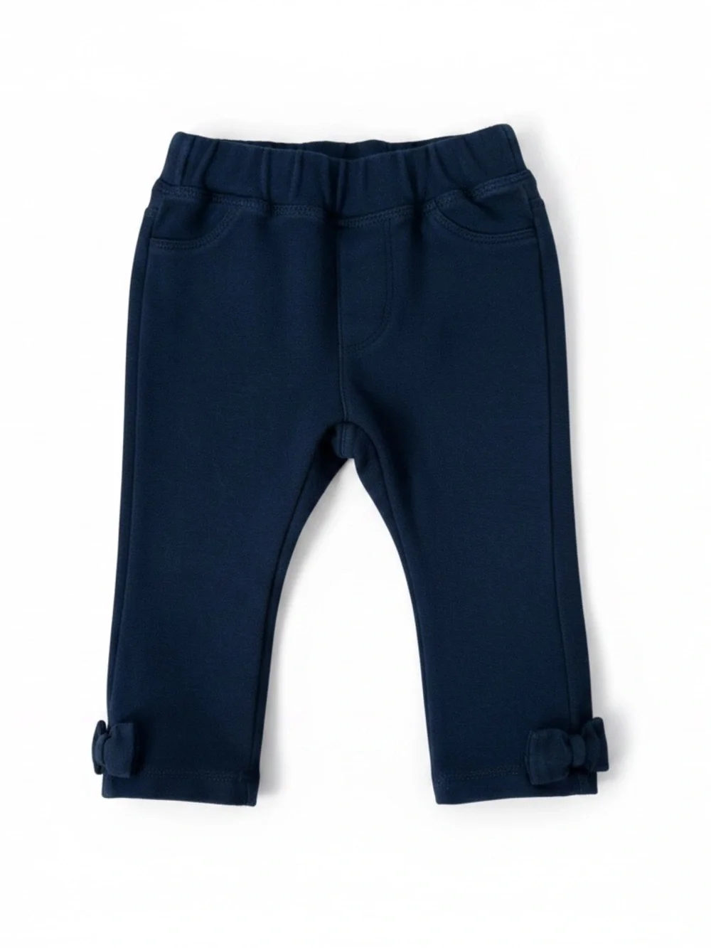 Gymboree Baby Girls Navy Bow Hem Pants 6-12 Months