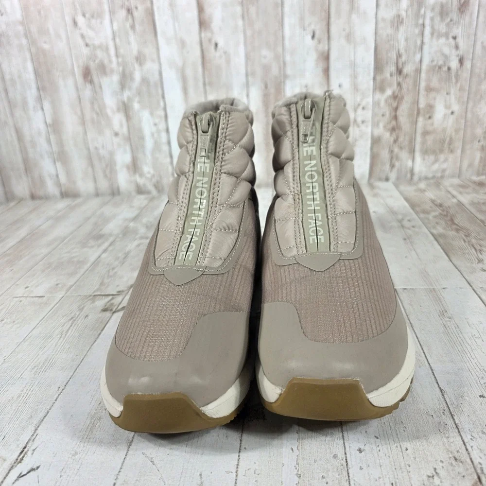 The North Face ThermoBall Progressive Zip II Boots Taupe Tan Womens 7 NF0A4O9D