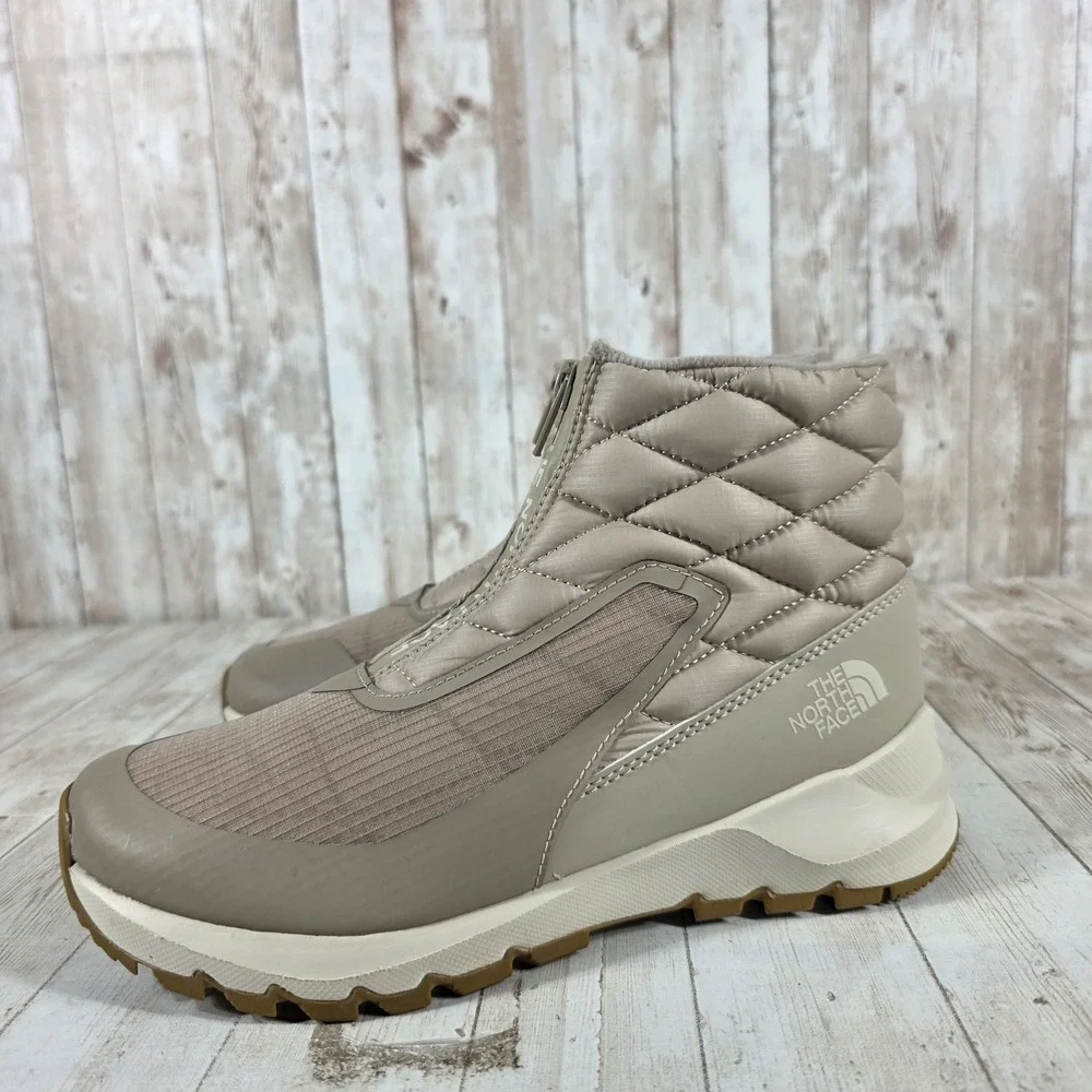 The North Face ThermoBall Progressive Zip II Boots Taupe Tan Womens 7 NF0A4O9D