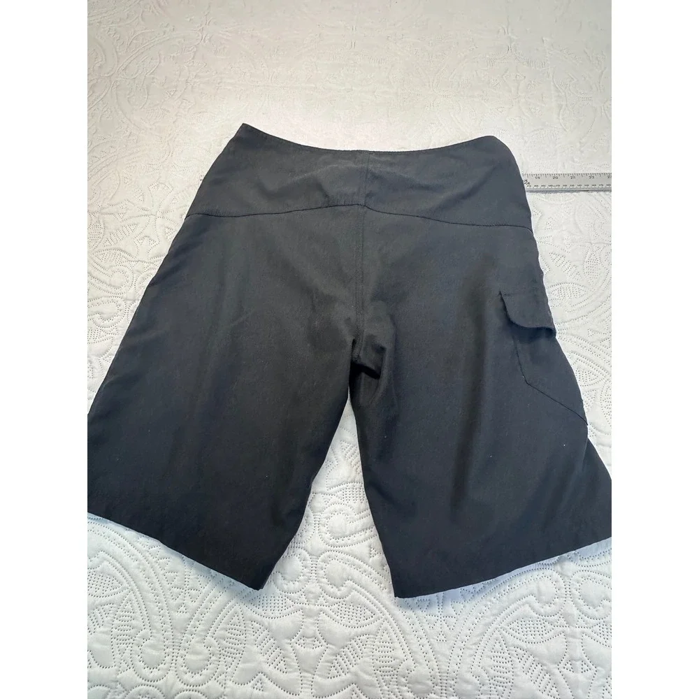 Hurley Mens Black Board Shorts Swim Trunks Cargo Pocket Size 33 Inseam 10.5in