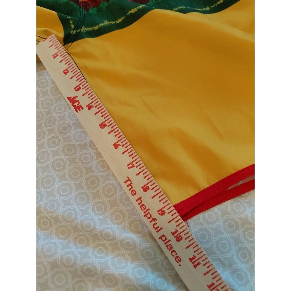 Quiksilver‎ Men's Yellow Red Surfer Board Shorts SZ L Vacation Swim