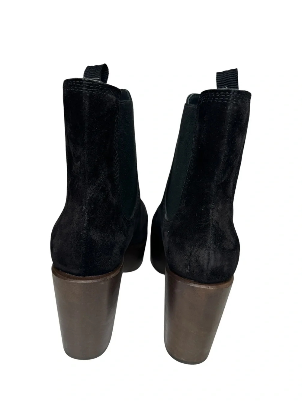 Pedro Garcia Dalmi Black Suede Platform Chelsea Boots Sz: IT 38.5/US 8.0-8.5