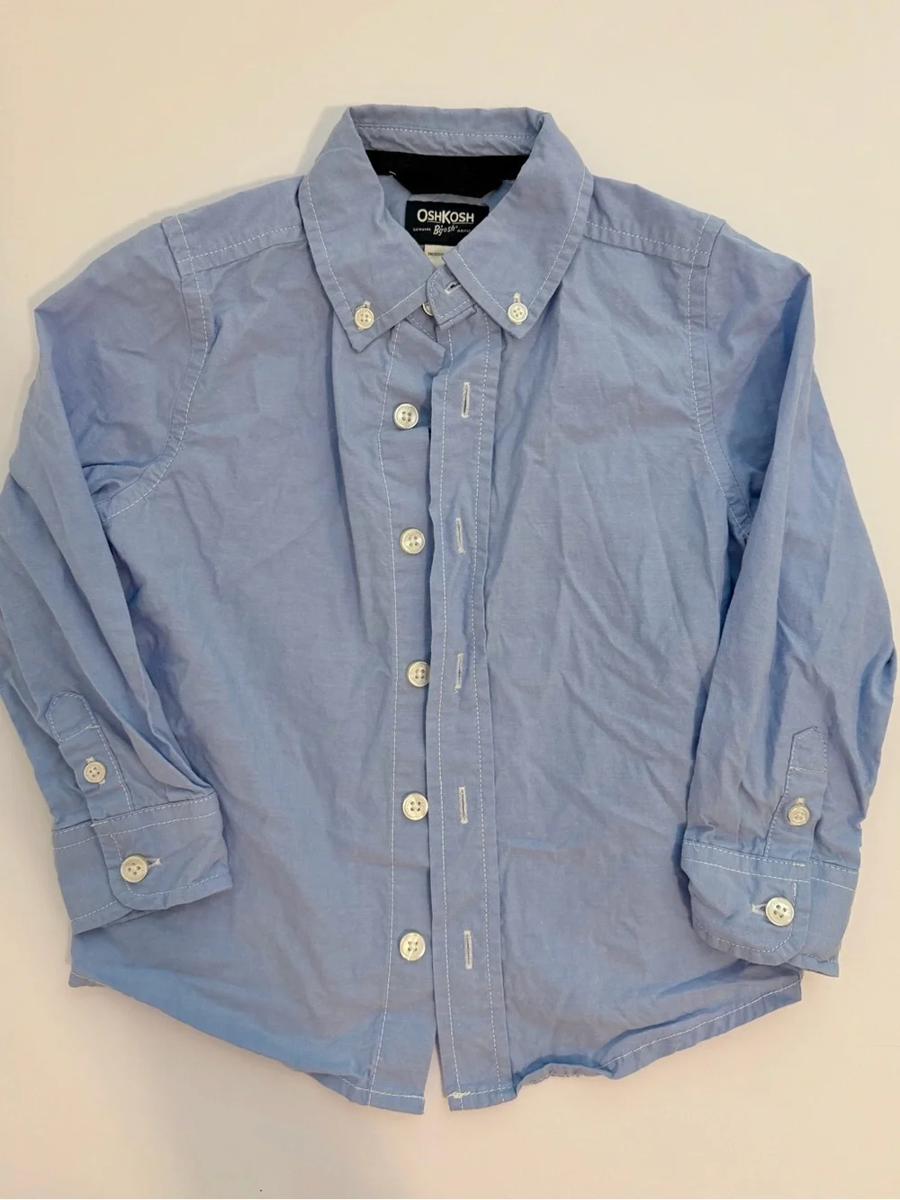 OshKosh B'gosh Toddler Boys Light Blue Long-Sleeve Button-Down Shirt Size 3T