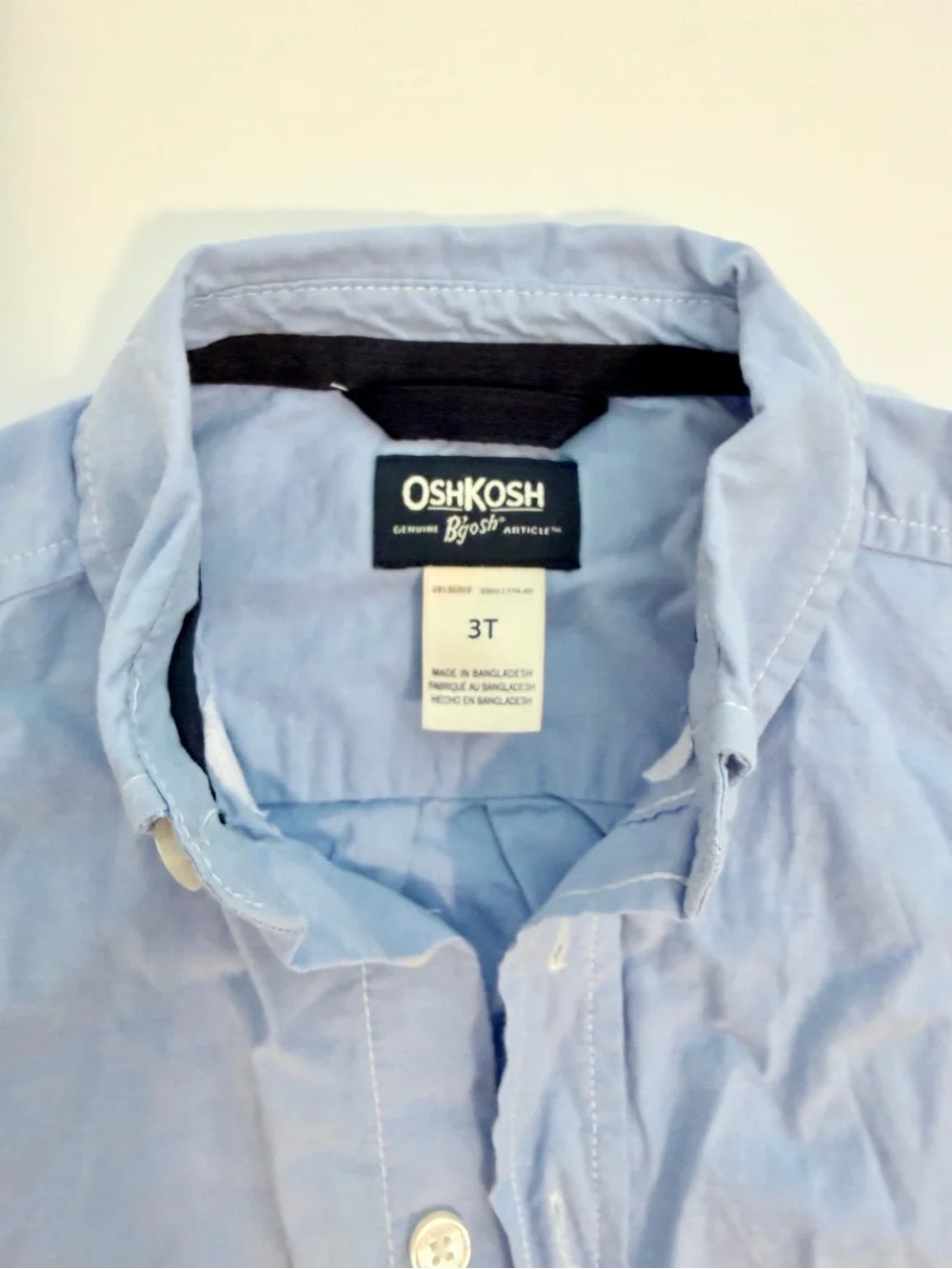 OshKosh B'gosh Toddler Boys Light Blue Long-Sleeve Button-Down Shirt Size 3T