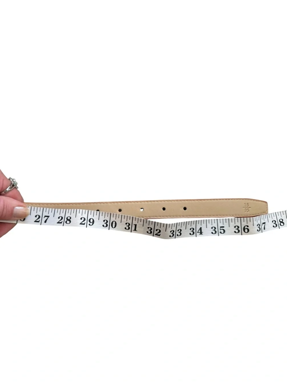 Brown Leather Belt with Gold Double G Buckle