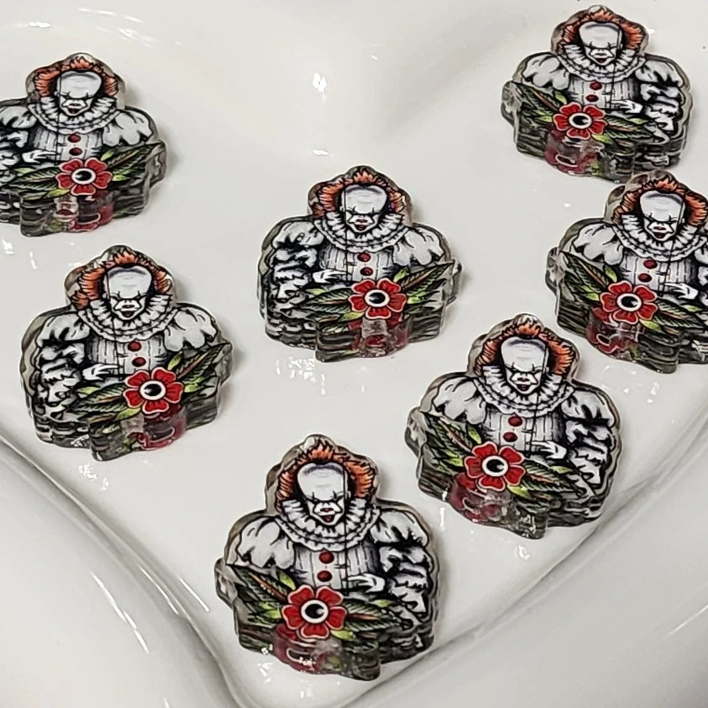 Horror Creepy Clown Pcs Focal Beads Beaded Pen Jewelry Making Clown Halloween