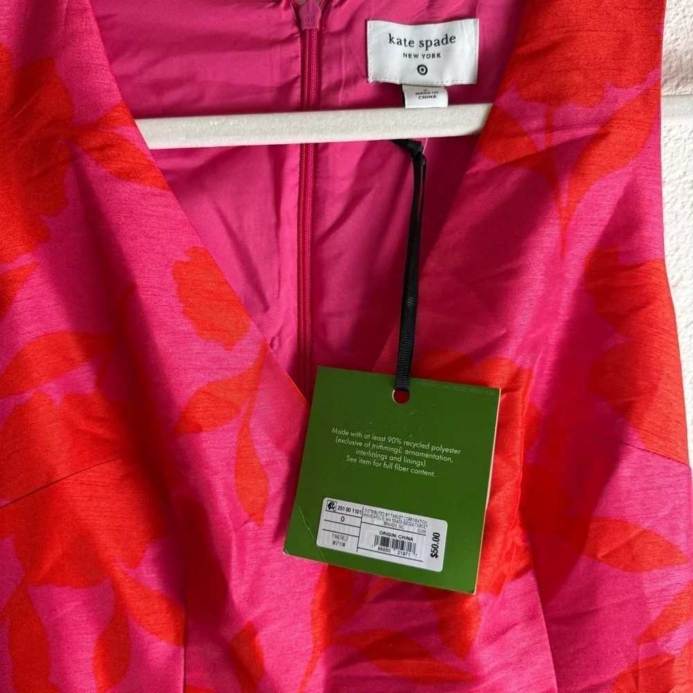 Kate Spade NY x Target Classic Rose Peplum Midi Dress NWT