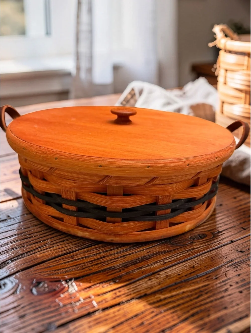 Swartzentruber Amish Handmade Covered Basket 12