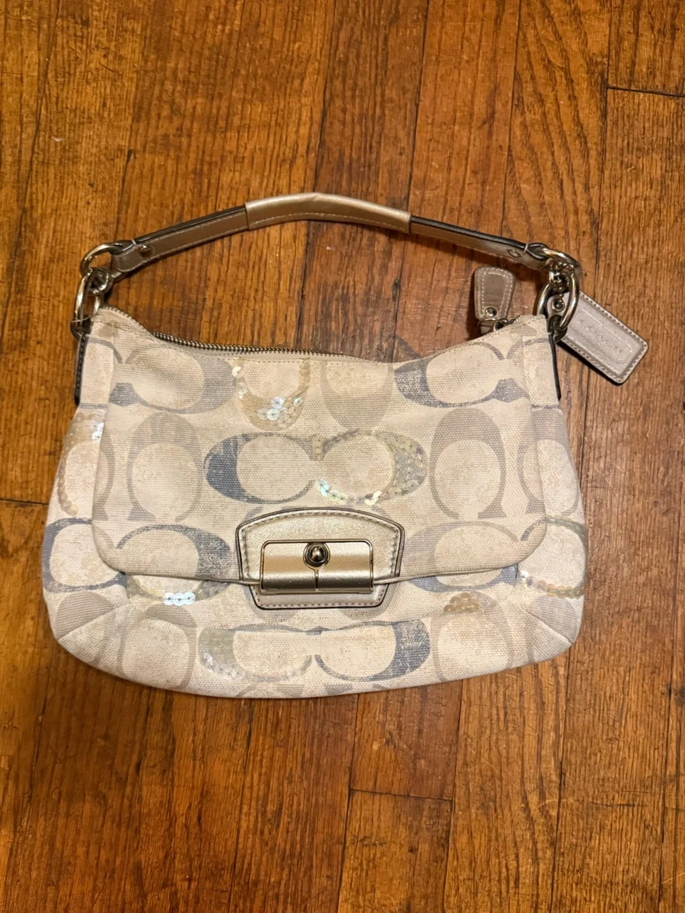 Vintage Coach Kristin Signature Sequin Hobo / Shoulder Bag