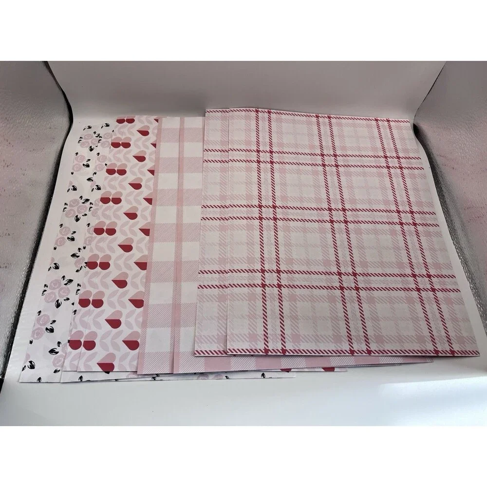 Scarlet Lime The Planner Society Cozy Home Pink Gingham Paper Notepad Lot Mixed