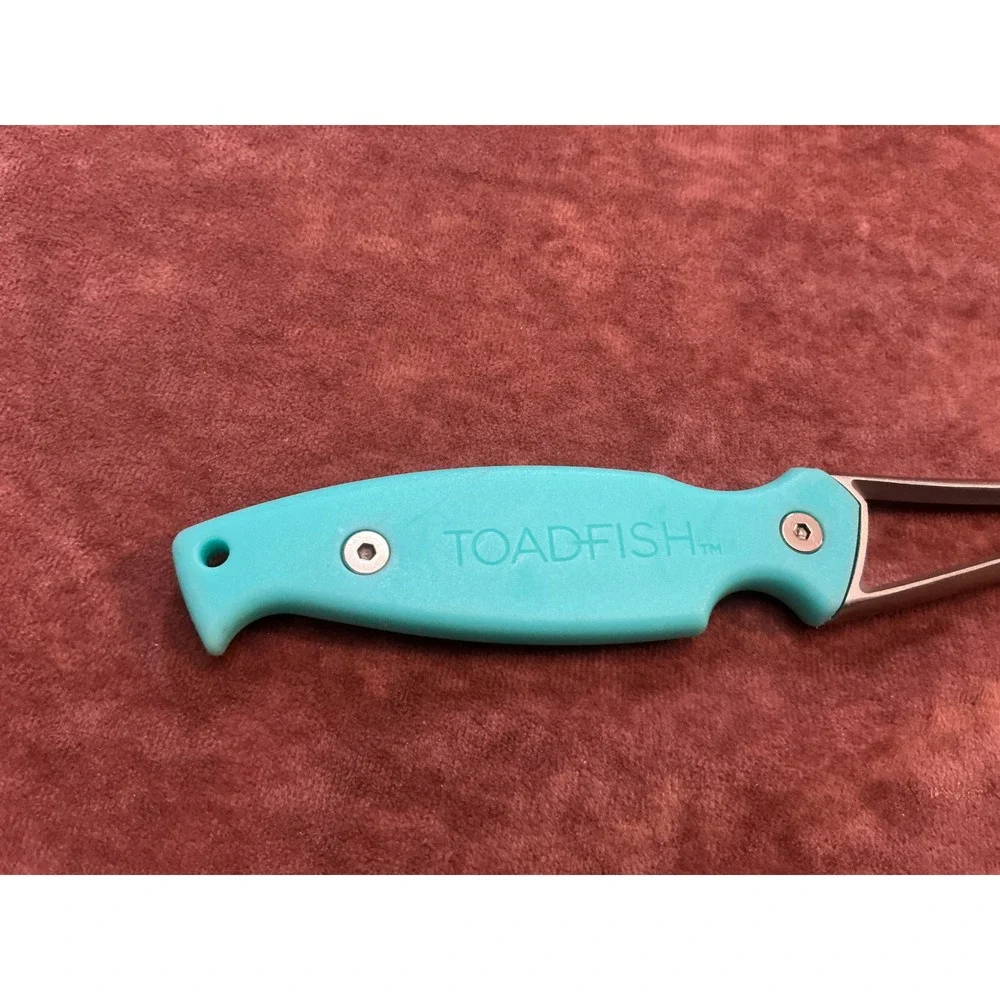 Toadfish Frogmore Shrimp Cleaner Tool 3-in-1 Seafood Deveiner Teal Blue Steel