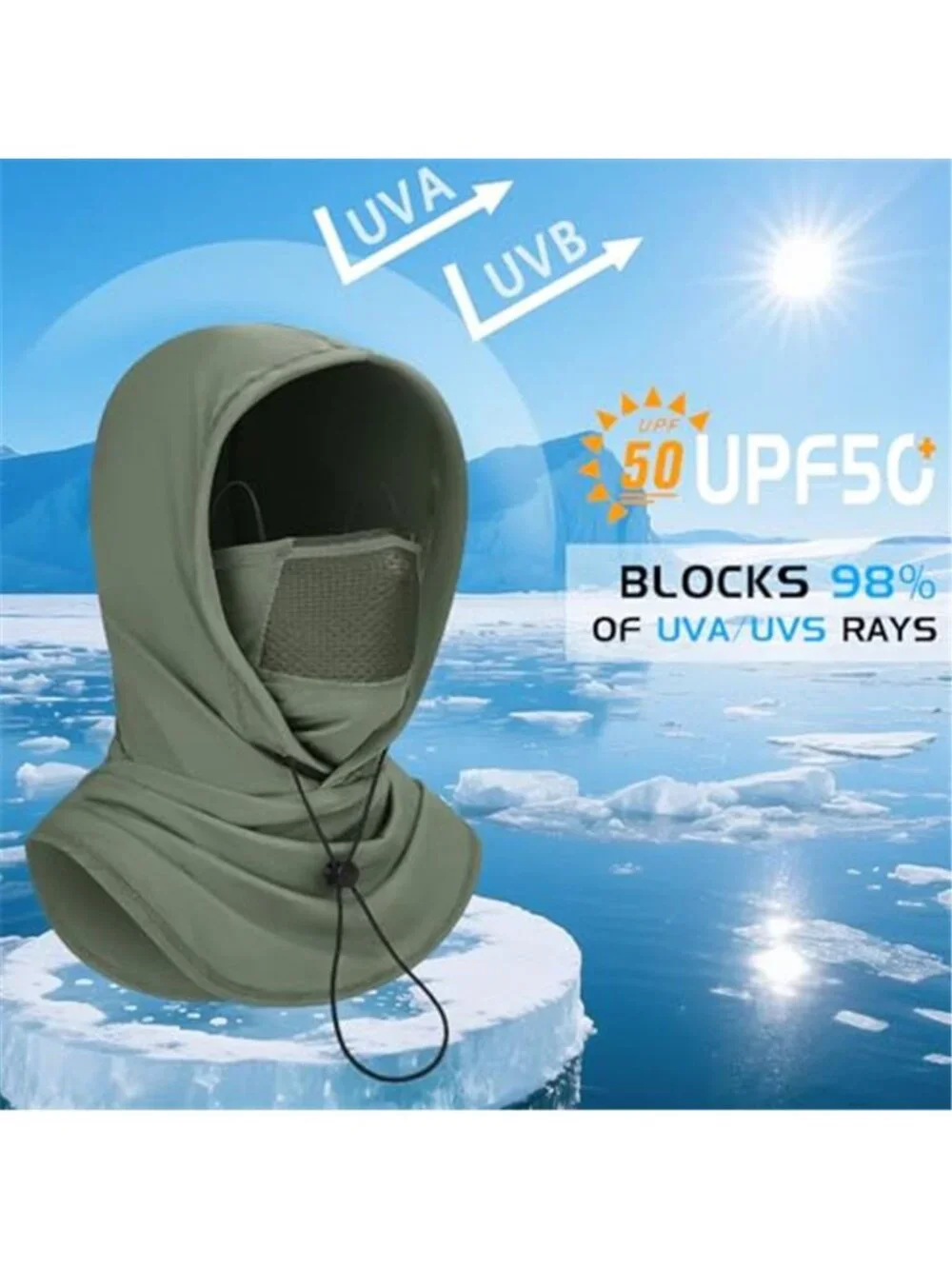 Men's Cooling Breathable Balaclava Face Mask Sun UV Protection Hood Shiesty Mask