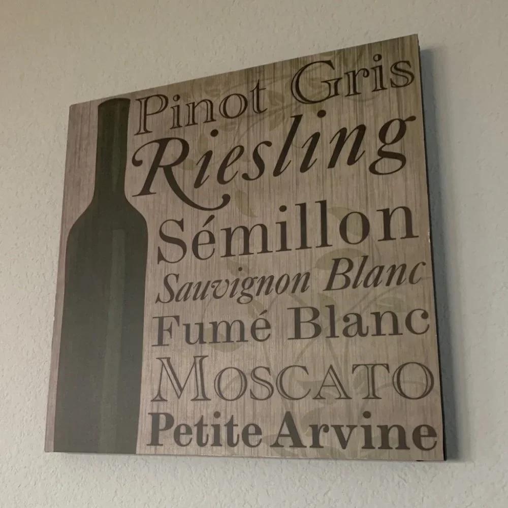 Wall Wine Names Decorative Large Wood‎ Sign