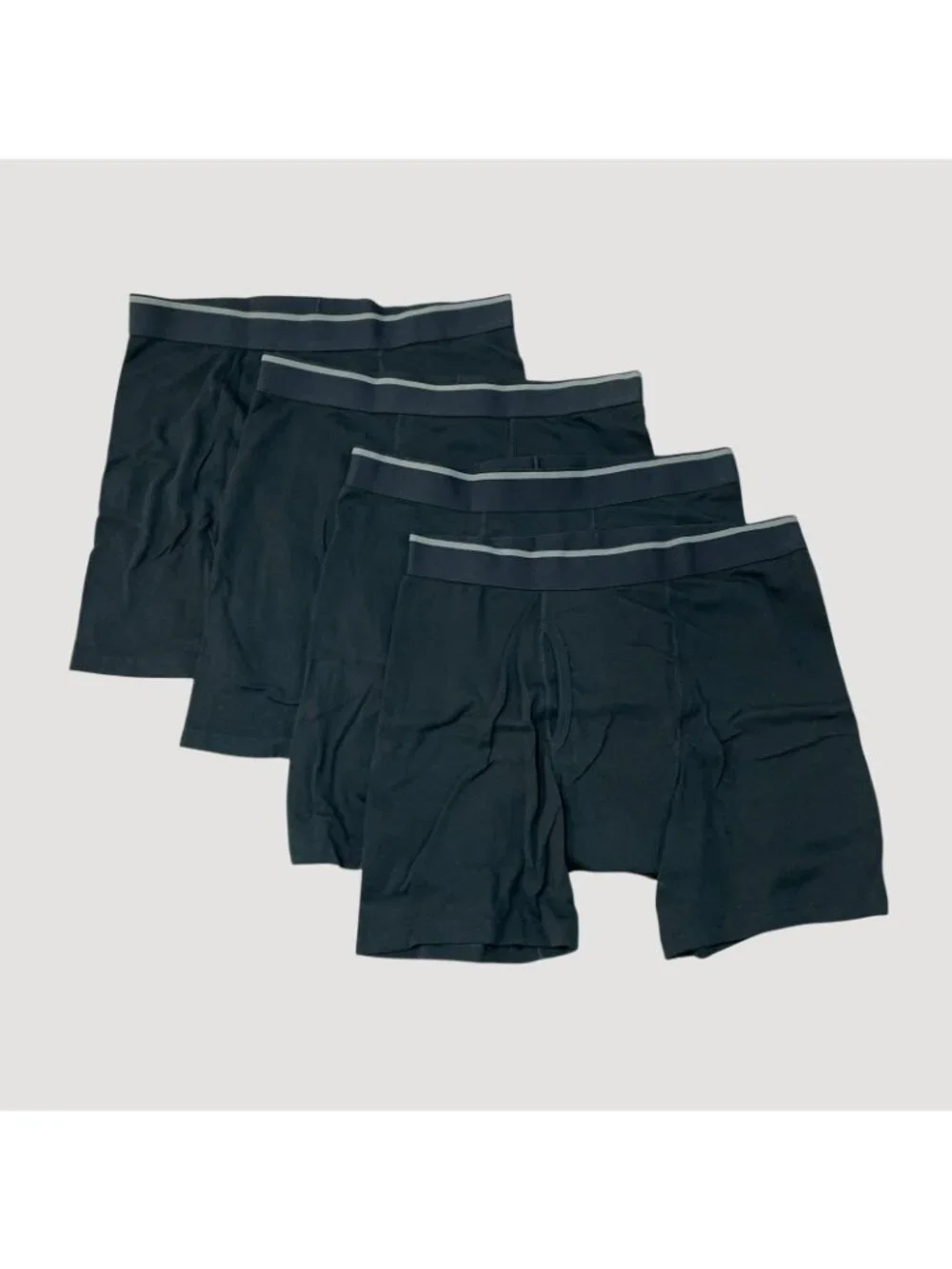NWOT Kirkland Signature Men's Boxer Briefs Large Black Supima Cotton 4-Pack