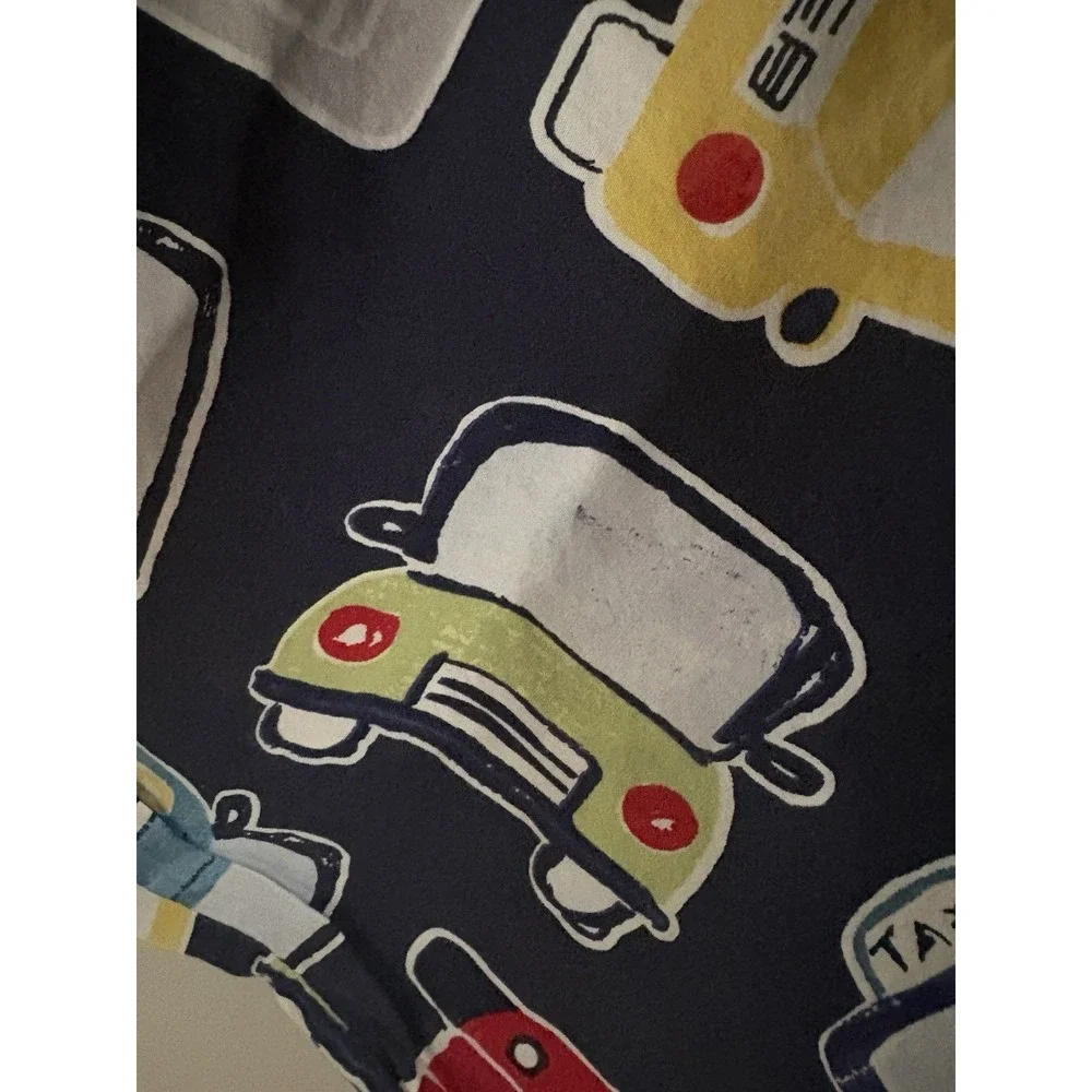 Pottery Barn Kids Transportation Duvet Cover Full-queen Navy Blue Car Bus Truck‎