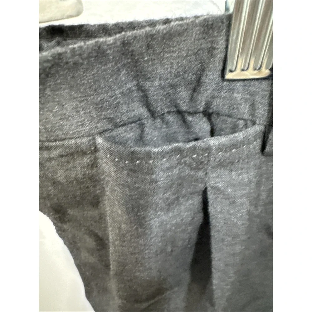 Ermenegildo Zegna 40R Dark Gray 100% Wool‎ 75L102 Pleated Mens Dress Pants
