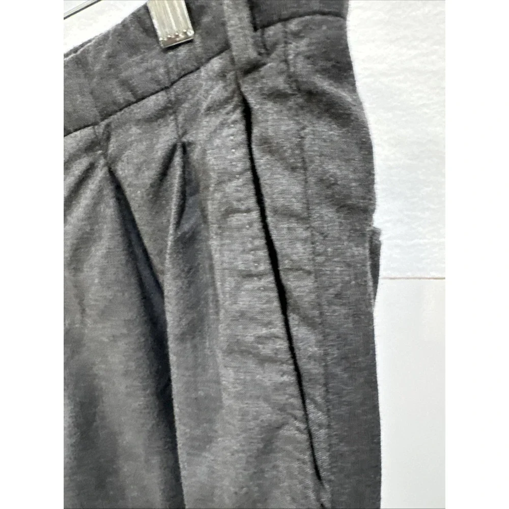 Ermenegildo Zegna 40R Dark Gray 100% Wool‎ 75L102 Pleated Mens Dress Pants