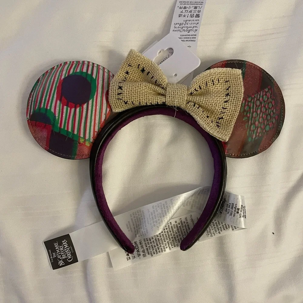 NEW Disney Parks Nightmare Before Christmas Minnie Mouse Ears‎ Headband - Sally