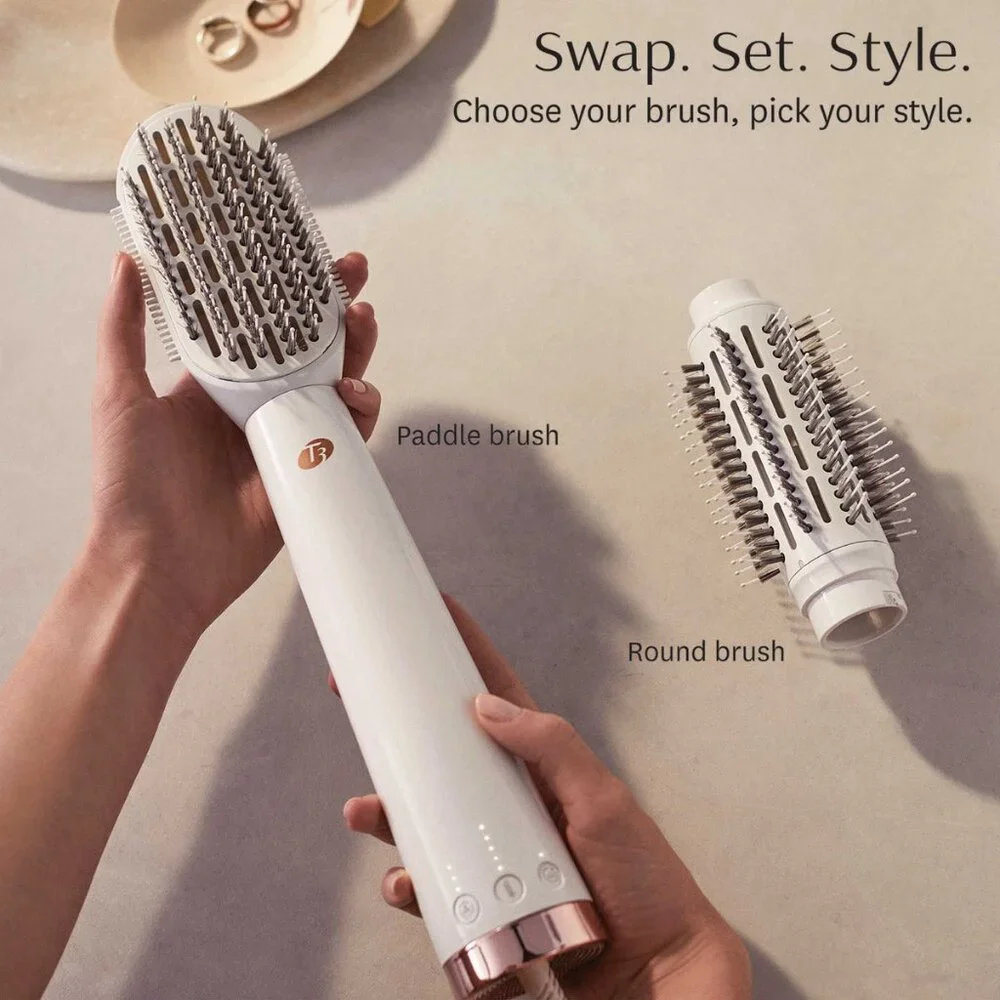 T3 AIREBRUSH DUO Dual-Attachment‎ Blow Dry Brush NWT