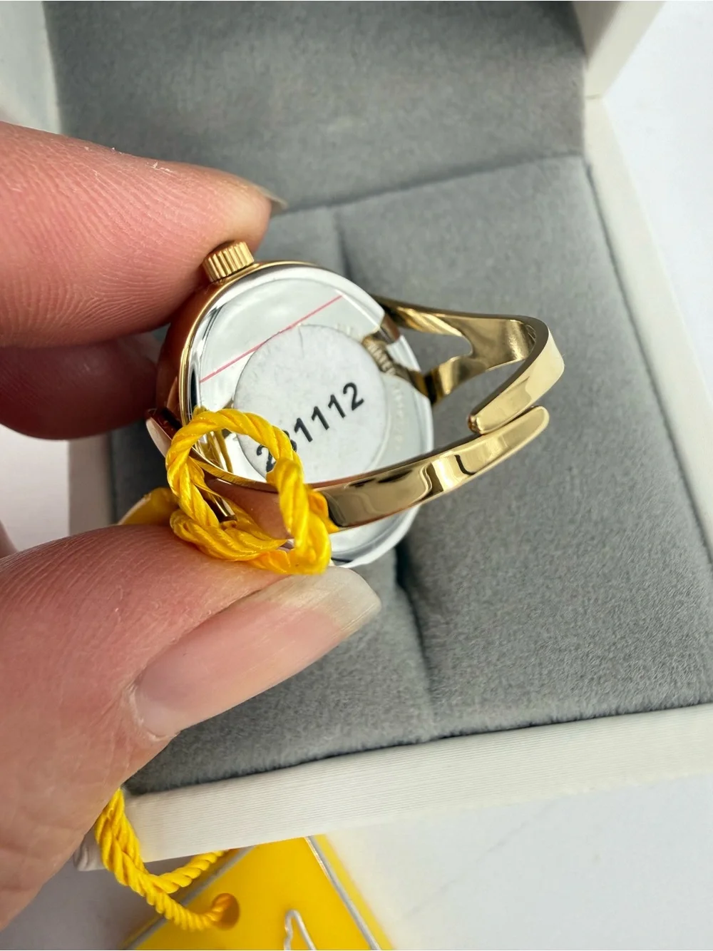 Invicta Mini Angel Women's Ring Watch  24mm. Gold Crystal Trim