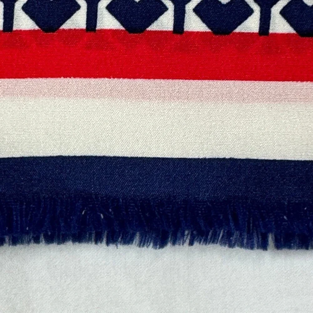 Yves Saint Laurent‎ Scarf/Shawl Silk Red/White/Blue