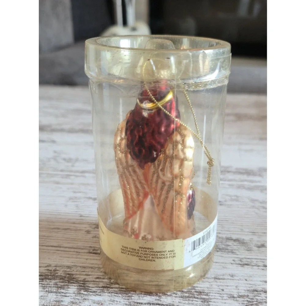 Christmas House Blown Glass Angel Ornament Vintage Greenbrier 619239 w/ Tube