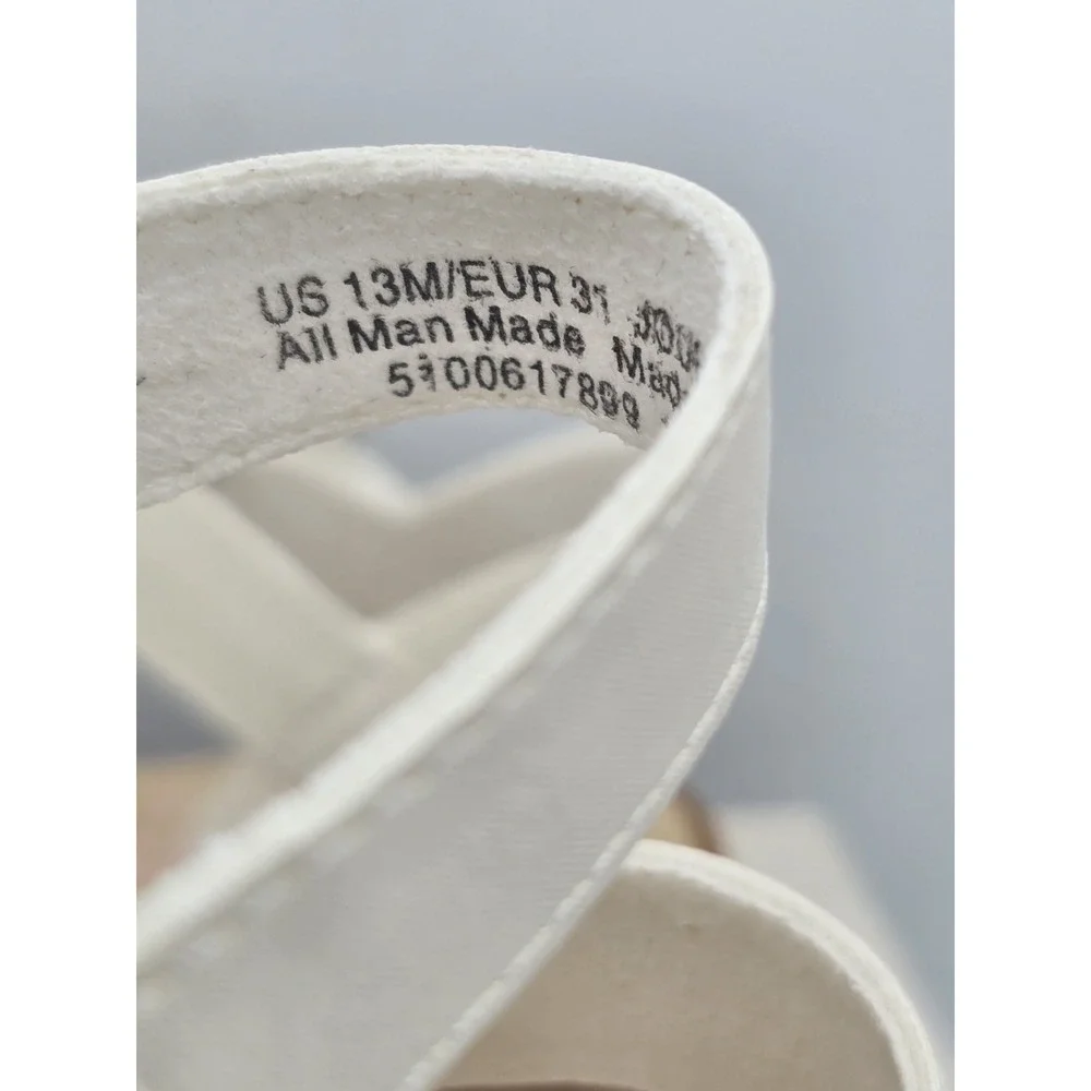 Blowfish Malibu Girl's‎ Journey-K Platform Wedge Sandal White Iridescent Sz 13 M