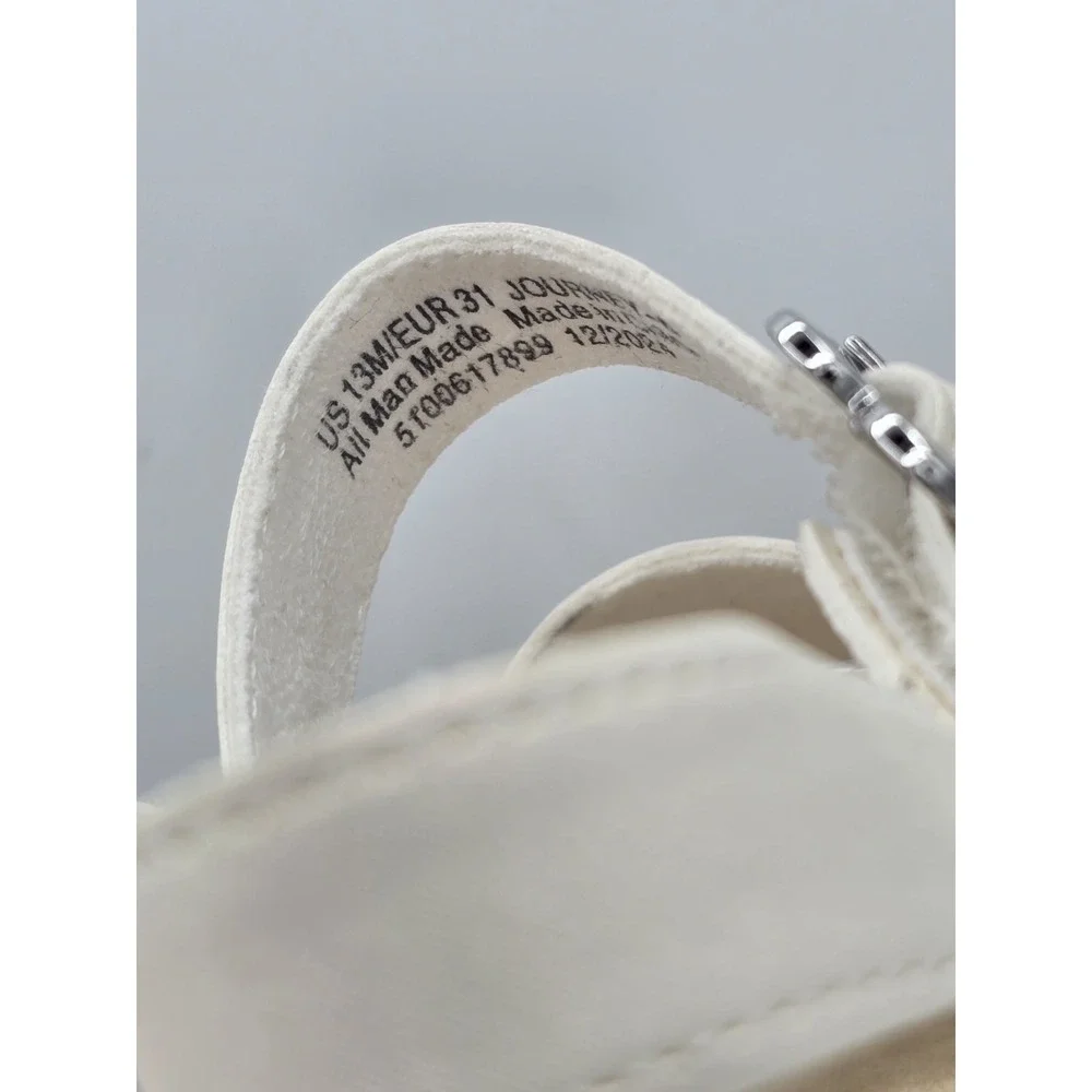 Blowfish Malibu Girl's‎ Journey-K Platform Wedge Sandal White Iridescent Sz 13 M
