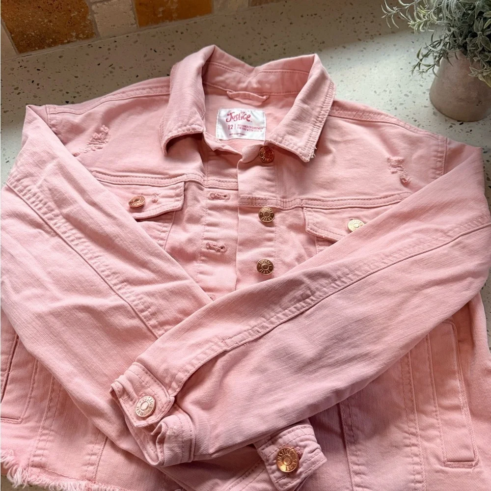 Justice Blush Pink Jacket 12 Y2K