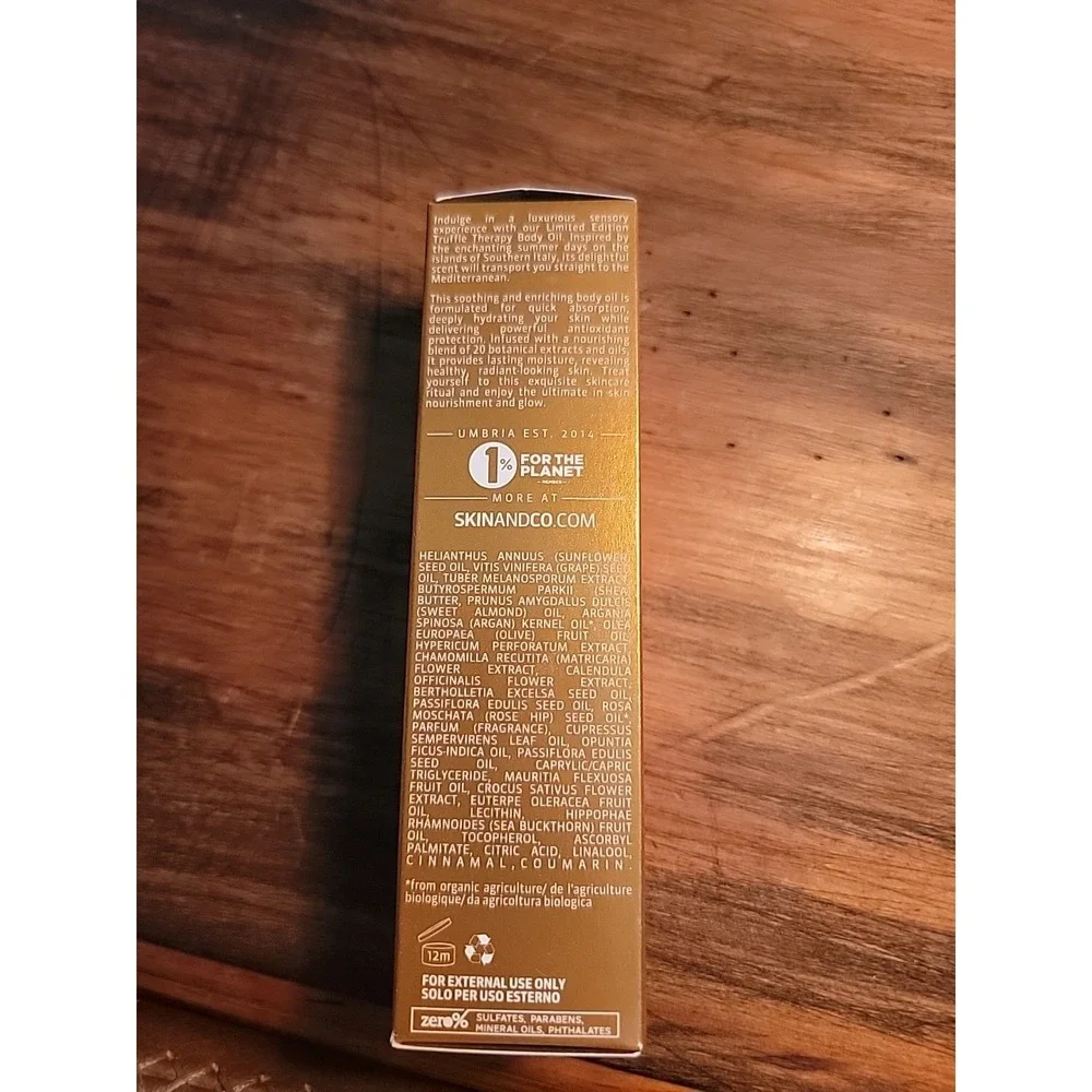 SKIN & C0 Black Truffle Ultra Nourishing Body Oil 3.4 Fl‎ Oz - 100 ML Italy