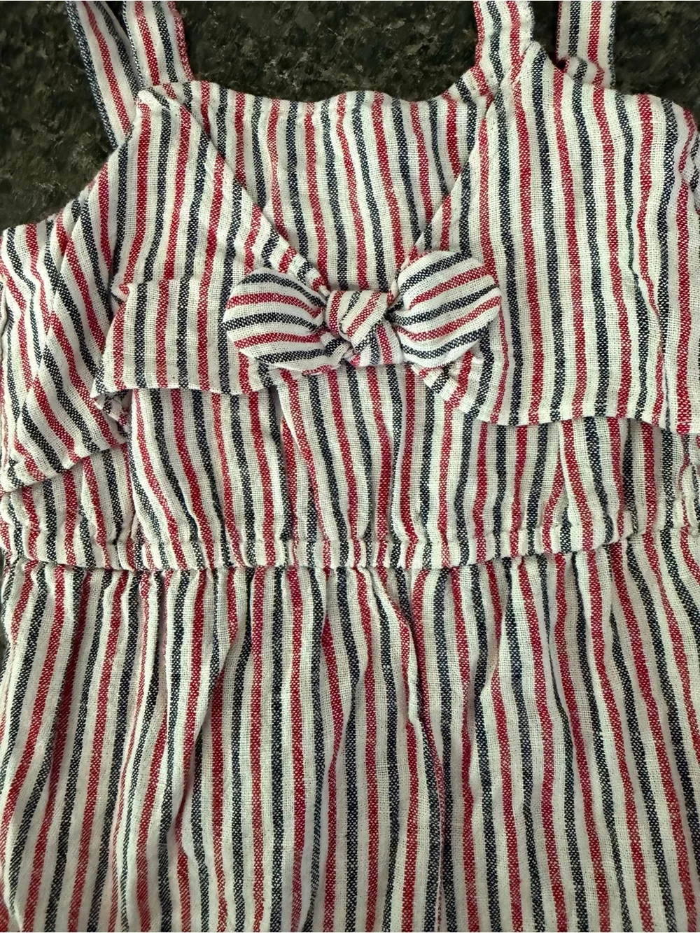 Old Navy Red Floral Sundress & Striped Romper Set