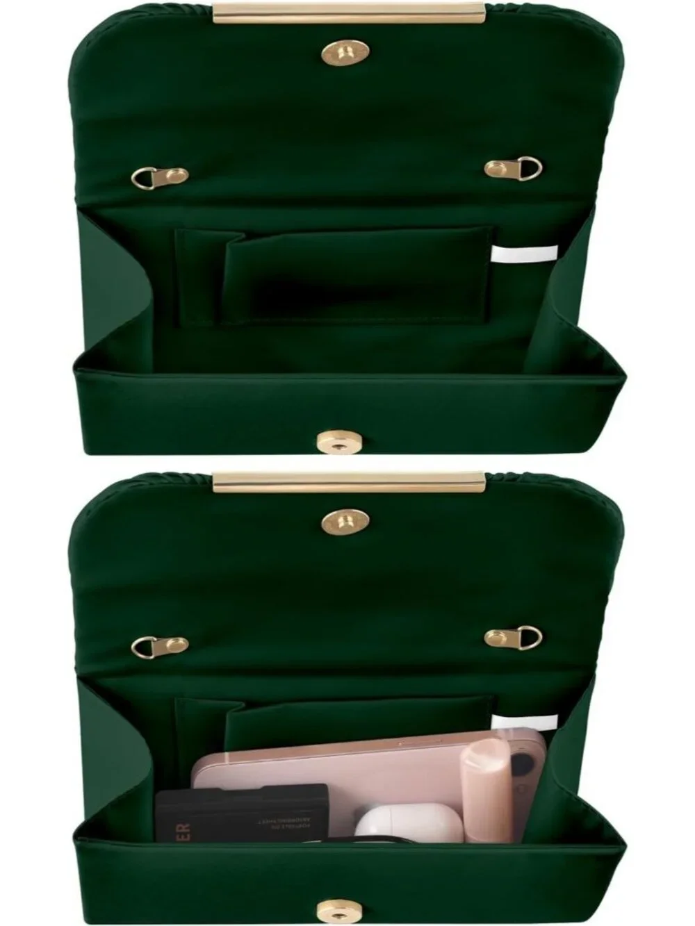 Women's Green Clutch Purse Evening Envelope Wedding Crossbody Shoulder Bag