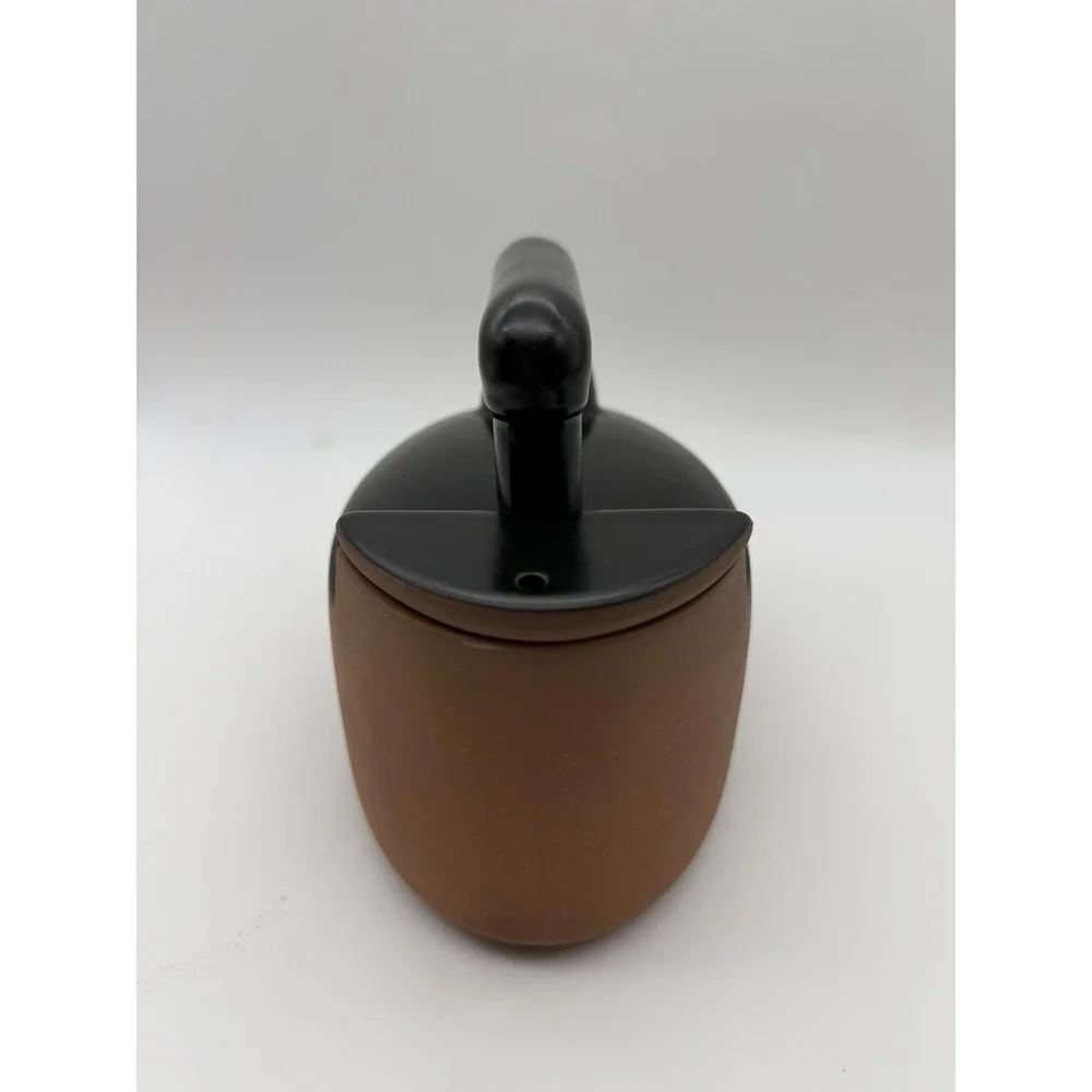 Vintage 1994 Paul Eshelman Modernist Studio Art Pottery Brown & Black Teapot