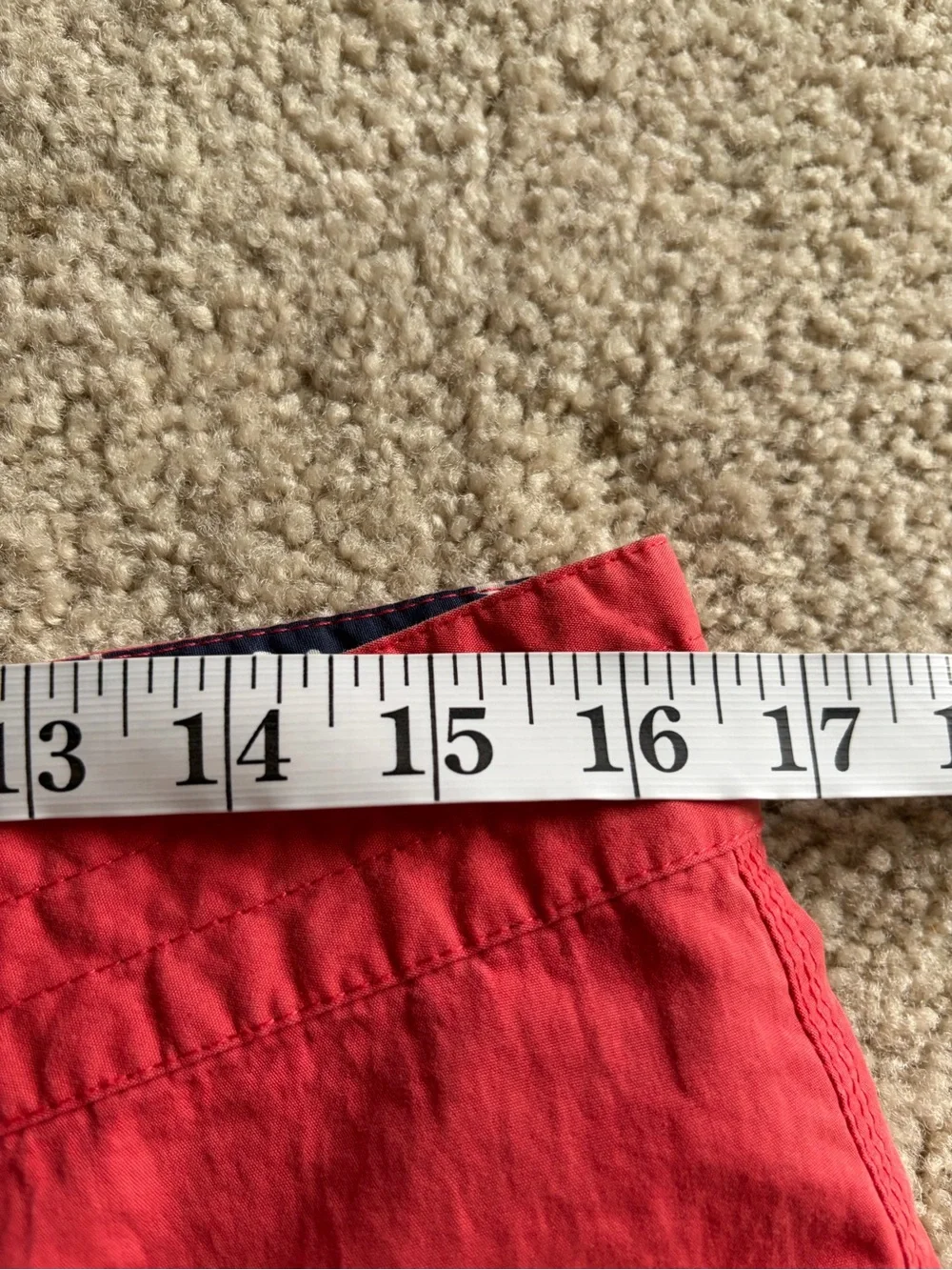 Brooks brothers men red two striped board shorts swim bathing suit shorts sz 33