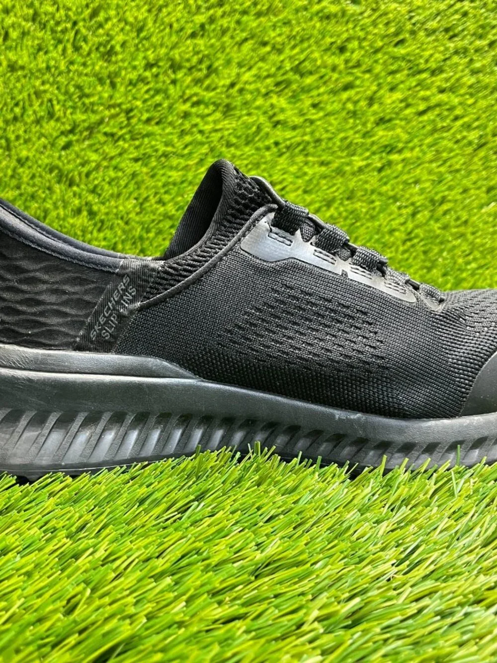 Skechers‎ Tilido-Fletchit Mens Size 7E Black Composite Toe Work Slip-Ins Shoes