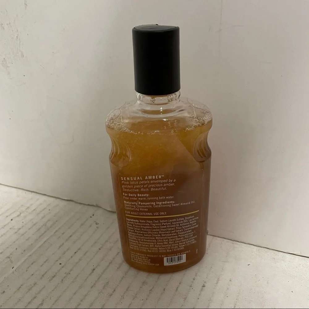 Bath Body Work Pleasures SENSUAL AMBER Bubble Bath