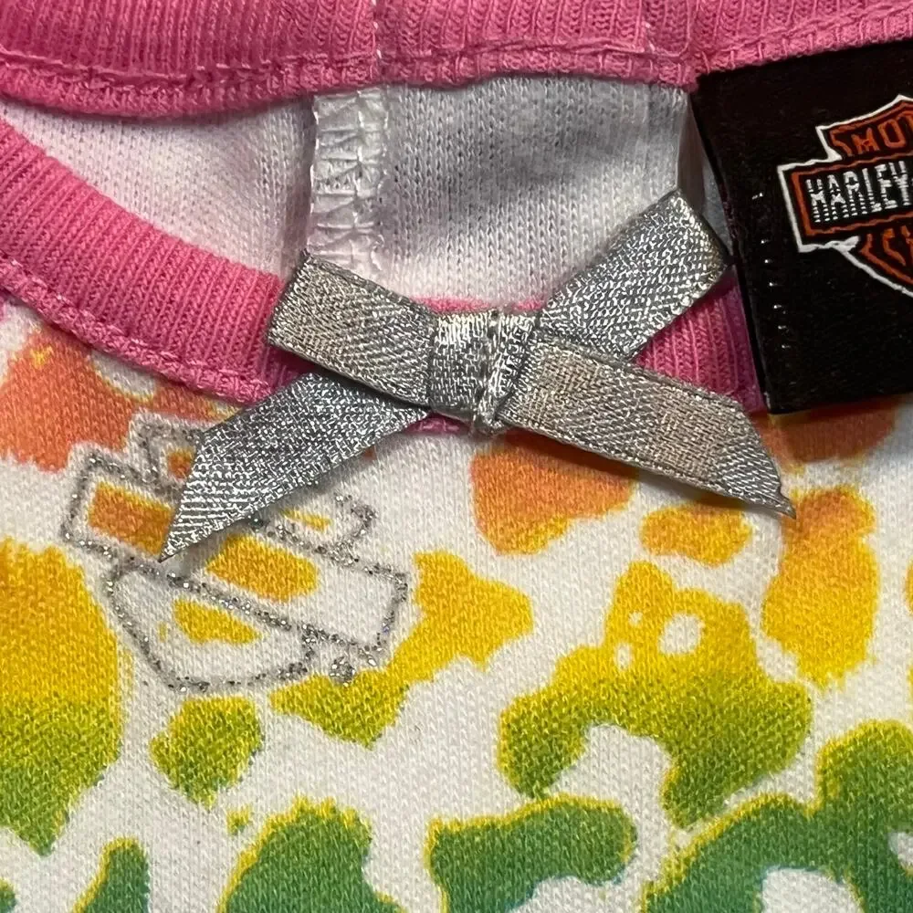 Harley Davidson‎ Baby Rainbow Leopard Bodysuit Sleeveless Girl 6-9 Months