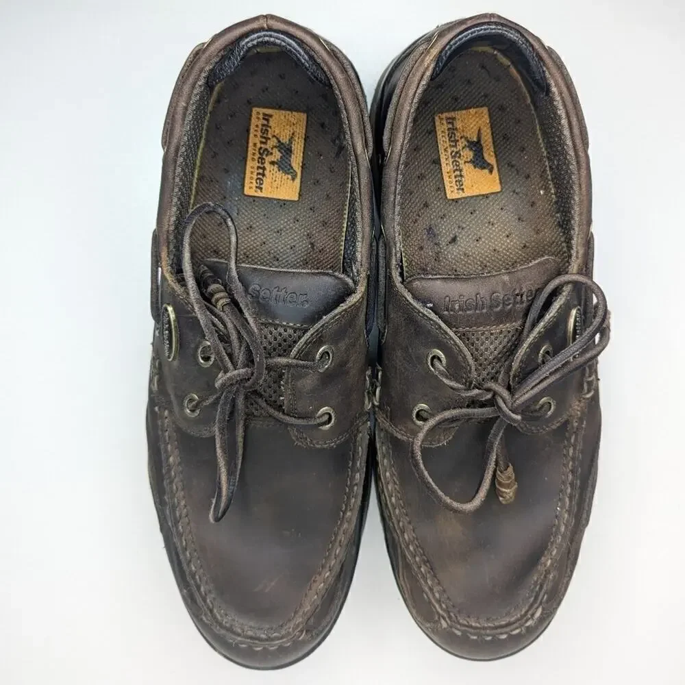 Irish Setter Red Wing Brown leather shoes deck boat oxford lace up size 11.5