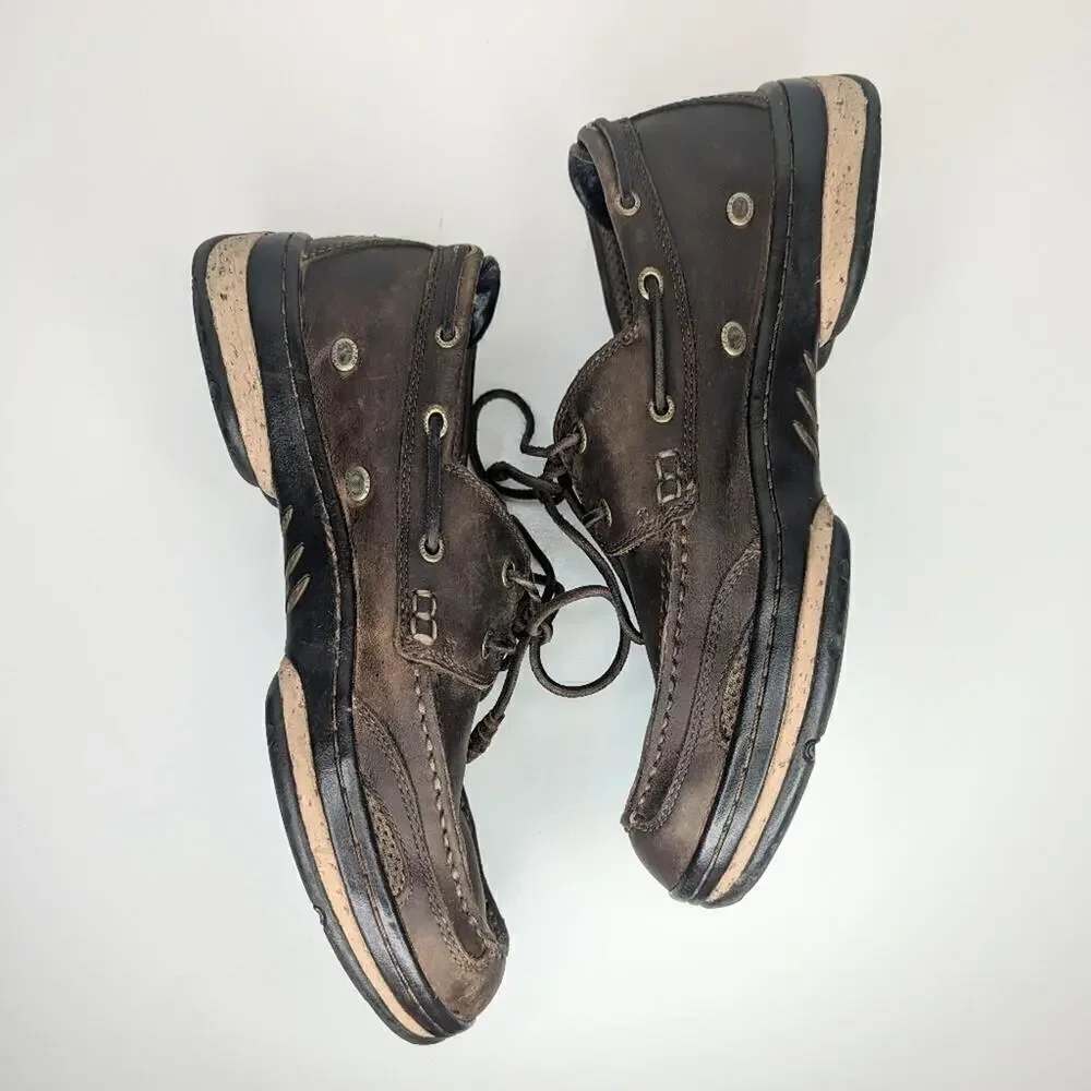 Irish Setter Red Wing Brown leather shoes deck boat oxford lace up size 11.5
