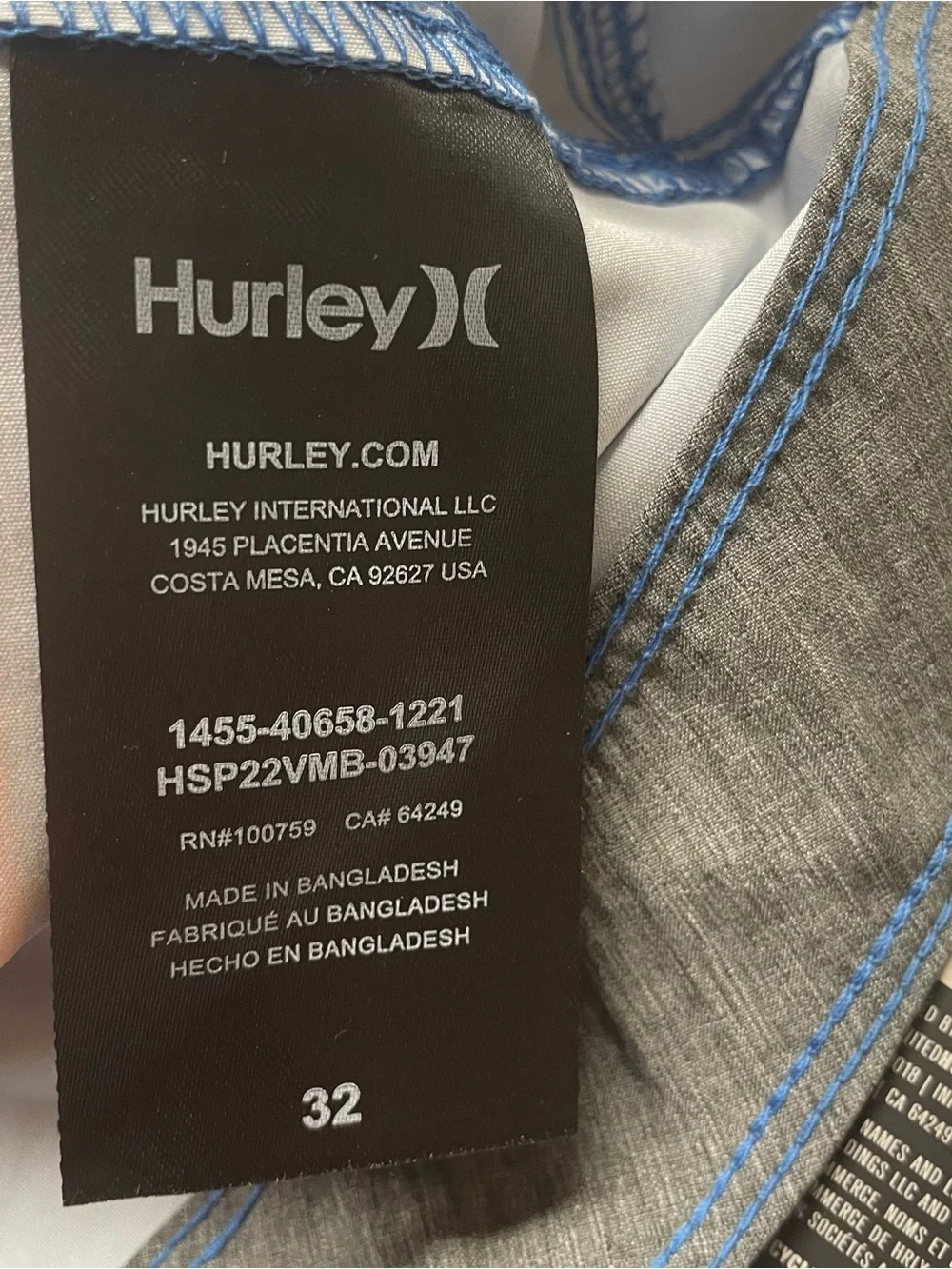 Hurley bold colorblock
