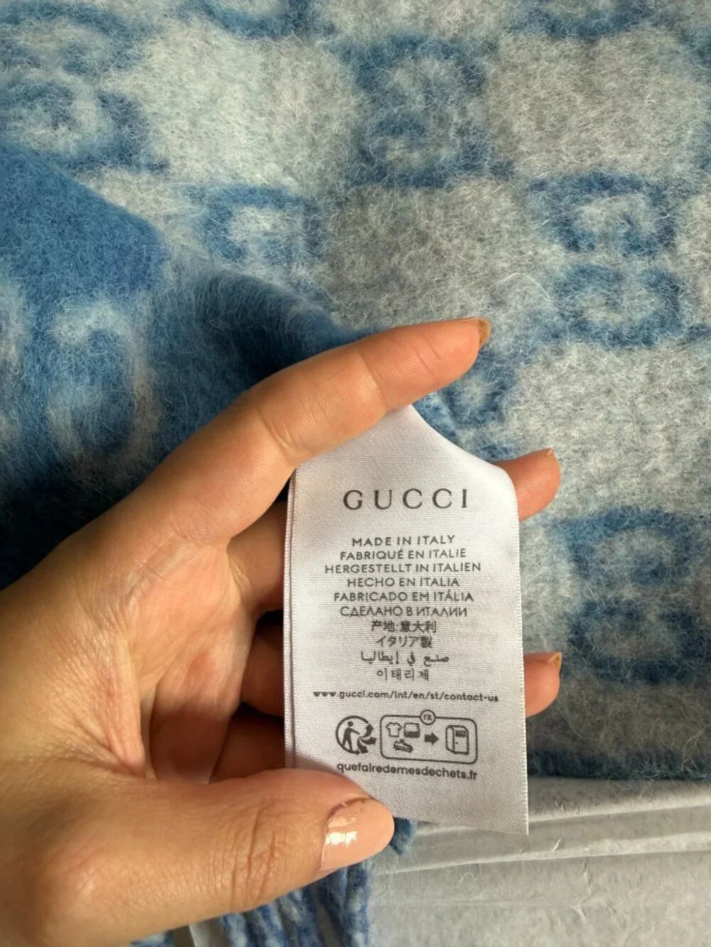 Gucci GG Alpaca Wool Blend Scarf 2025